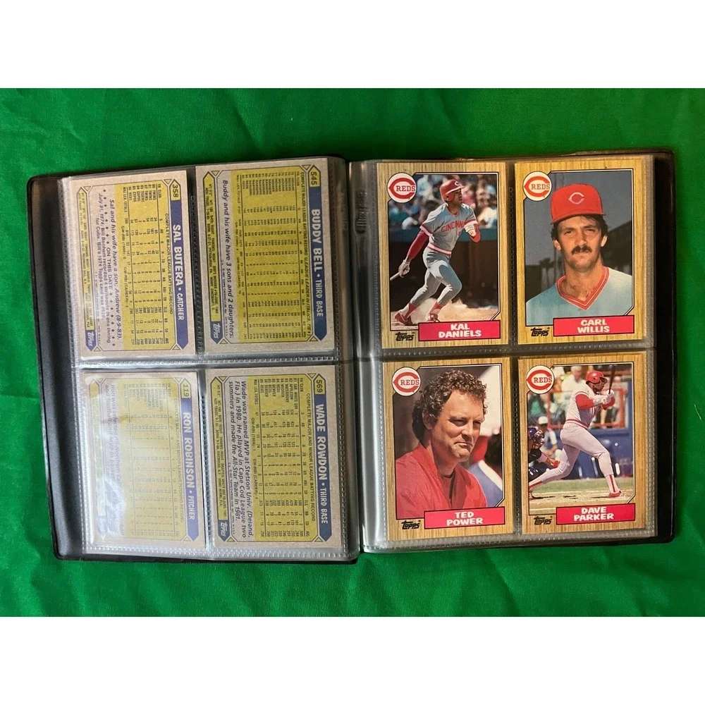 Cincinnati Reds 1987 Team Set with‎ 40 card collector album.